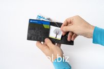 Кошелёк ALAP для банкнот карт монет чёрный