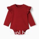 Боди с рюшами Крошка Я Cherry Red, рост 68-74, вишневый