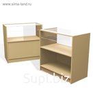 Прилавок демонстрационный стекло-350 мм.900*445*900 мм бук