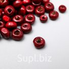 Бусины для творчества дерево "Бордовые" набор 20 гр 0,4х0,4 см