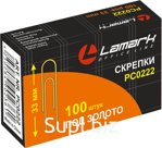 Скрепки золотистые 33 мм/100 шт.