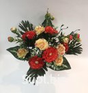 Букет пионов, 12 пионов; 8 бутонов, 46 см, шелк. Артикул 03.0094