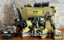 Набор Feng Bao 6 в 1(Циркулярная 150, перфоратор 0524, шуруповерт 2113 болгарка 5230, гайковерт 1280, цепная пила 8305)