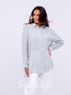 325GRY Рубашка женская удлиненная (50-52)
