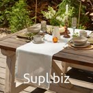Дорожка на стол «Этель» Linen style, 40×146 см, 100% лён, белая