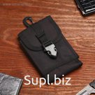 Сумка походная черная на крючке 10 х15 см