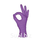 Перчатки mediOk нитриловые, пурпурные (Lavender), размер M, 100 шт. MIO Nails