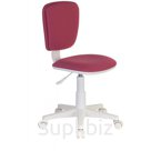 Кресло детское Бюрократ CH-W204NX, PL белый, ткань розовый 26-31, без подлокотников
