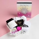 Набор подарочный «Этель» Born to shine, полотенце, повязка, носки