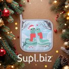 Прихватка Доляна "Любви и тепла" 17х17 см, 35% хл, 65% пэ, ватин 250 г/м2