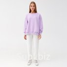 Костюм женский (свитшот, брюки) MINAKU: Casual Collection, размер 46, сиреневый