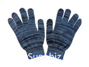 Перчатки 5-нитка с ПВХ Точка Серые 10 пар/уп