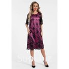 Платье женское, размер 44, цвет чёрный, розовый