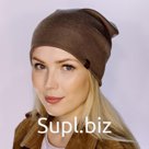 Шапка женская ФЛАЕР демисезон цвет кофе, р-р 56-58