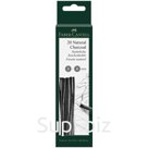 Уголь натуральный Faber-Castell "Pitt", Ø 3-6мм, круглый, 20шт., картон. упак.