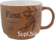 First Coffee Mug 400ml Color: Caramel