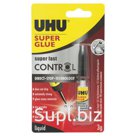 Клей моментальный UHU Super glue Control, 3 г, единичный блистер с европодвесом, 36015