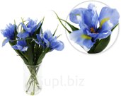 Decorative flowers Irises in a vase Size: 24x22x34 cm Color: blue