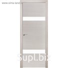 Дверное полотно «Техно 1», 2000 × 900 мм, горизонтальное стекло белое, цвет ива