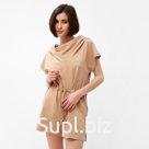 Комбинезон домашний женский MINAKU: Home comfort, бежевый, размер 46