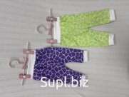 Штанишки, брюки ползунки Цвет: фиолетовый, салатный