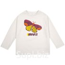 Лонгслив для девочки, рост 128 см, цвет молочный