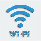 Знак информационный OfficeSpace "Wi-Fi", 200*200мм, самоклейка