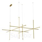 Светильник подвесной St Luce. SL6207.203.150. Retico. 1х150 Вт, LED, 3000K, 11250 Lm, 176х176х250 см, цвет матовое золото