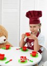 Chef set of 20 elements. Cotton apron and cap, dishes Article: 71717