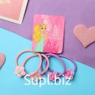 Резинки для волос «Лилия», набор 4 шт., розовый, сиреневые