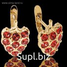 Серьги "Черимойя", цвет оранжевый в золоте