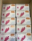 Перчатки Wally Plastic  L нитровиниловые текстура пальцев 500/50, розовые, Китай