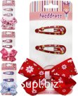 Hair accessories: 2 clips, 1 elastic band