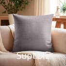 Наволочка декоративная Этель Velvet 43х43см, цвет серый, полиэстер