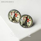Серьги из стекла Candy париж, цветные