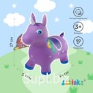 Попрыгун ZABIAKA «Единорог», 58 х 26 х 52 см, цвет МИКС