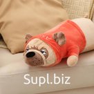 Мягкая игрушка «Мопс в футболке», 50 см, цвет красный