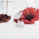 Брошь "Зайчик", цвет красно-белый в золоте