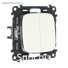 Выключатель Legrand Valena ALLURE 752705, 10 А, 2 клавиши, скрытый, белый