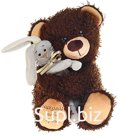 Мягкая игрушка «Медвежонок Чиба с зайцем», 28 см