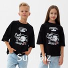 Футболка детская MINAKU: bascetball kids, чёрная, рост 134 см