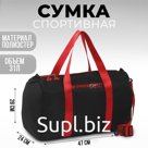 Сумка спортивная «PRESIDENT», 47×28×24 см, цвет черный