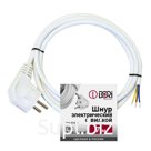 Шнур DORI ПВС 3х0,75 с вилкой белый 7м