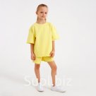 Костюм детский (футболка, шорты) MINAKU: Casual Collection, лимонный, рост 104 см