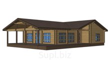 Дом 14x14 с открытой террасой