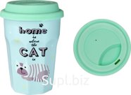 360ml mug with lid "Favorite Cat," type 3
