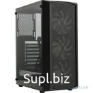 Powercase CMRMX-L3 Корпус Rhombus X3 Mesh LED, Tempered Glass, 3x 120mm 5-color fan, чёрный, ATX CMRMX-L3