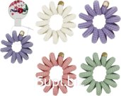 Large spiral hair elastic, 5cm, 1 piece, mixed colors