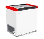 Ларь морозильный GELLAR FG 250 С прямое стекло красный