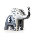Black and white spotted elephant